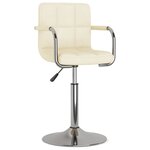 vidaXL Tabouret de bar Crème Tissu