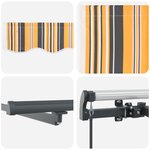 vidaXL Store Rétractable Manuel avec Rayures Multicolores LED 400x300 cm