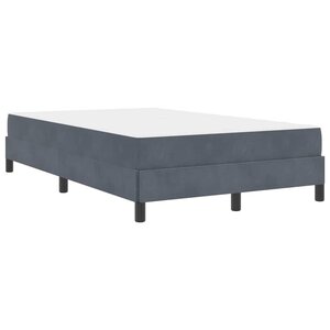 vidaXL Lit à ressorts avec matelas Gris foncé 120 x 200 cm tissu