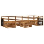 vidaXL Ensemble de canapés d'extérieur 7 pc Naturel
