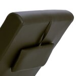 vidaXL Chaise longue avec coussin Marron Similicuir