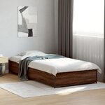 vidaXL Cadre de lit sans matelas chêne marron 90x200 cm