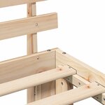 vidaXL Cadre de lit avec tête de lit Naturel 80 x 200 cm Pin massif