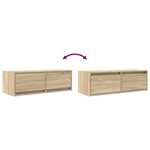 vidaXL Meuble TV chêne sonoma 80x31x25 5 cm bois d'ingénierie
