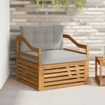 vidaXL Canapé d’extérieur Naturel et gris clair