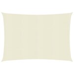vidaXL Voile d'ombrage 160 g/m² Crème 2 5x3 m PEHD
