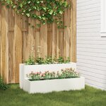 vidaXL Pot de jardin 2 niveaux 100x60x45 cm Acier blanc