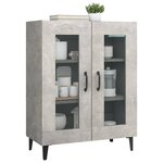 vidaXL Buffet gris béton 69 5x34x90 cm bois d'ingénierie