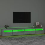 vidaXL Meuble TV avec lumières LED Sonoma gris 270x35x40 cm