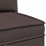 vidaXL Canapé modulaire avec rangement 4 Pièces Marron foncé Tissu