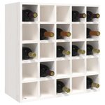 vidaXL Armoire à vin Blanc 56x25x56 cm Bois de pin massif