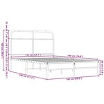 vidaXL Cadre de lit sans matelas 135x190 cm chêne marron