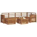 vidaXL Ensemble de canapé d'angle 7 Pièces Naturel Bois d'Acacia Massif
