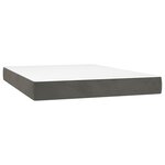 vidaXL Sommier à lattes de lit matelas et LED Gris foncé 140x190 cm