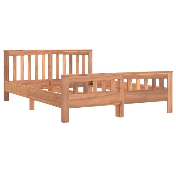 vidaXL Cadre de lit Bois de teck massif 140x200 cm