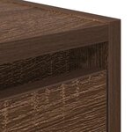 vidaXL Table de chevet murale chêne marron 38x34x40 cm