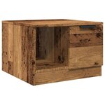 vidaXL Table basse vieux bois 50x50x36 cm bois d'ingénierie