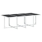 vidaXL Ensemble à manger de jardin avec coussins 13Pièces blanc textilène