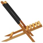 vidaXL Chaises de jardin pliantes lot de 6 noir bois d'acacia massif