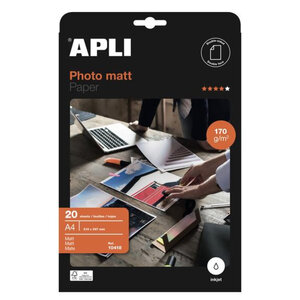 Papier Mat Dble Face 170G.20 Feuilles