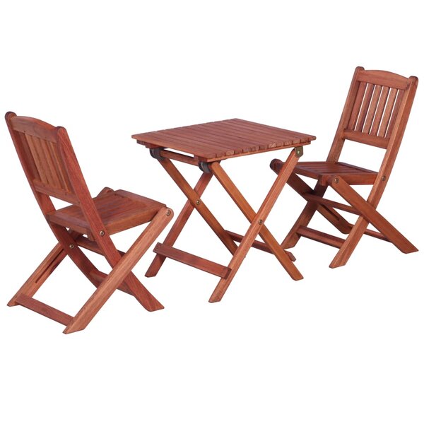 vidaXL Ensemble de bistro 3 Pièces pour enfants Bois d'eucalyptus solide