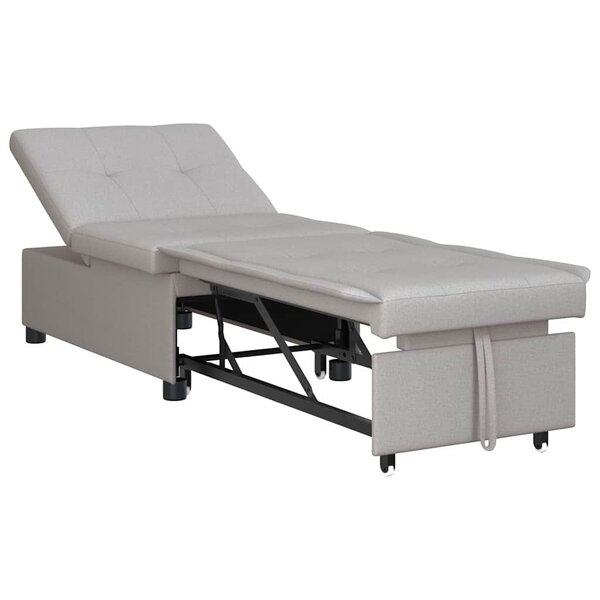 vidaXL Canapé-Lit Gris 194 x 67 x 37 cm tissu
