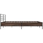 vidaXL Cadre de lit sans matelas chêne marron 200x200 cm