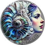 Pièce de monnaie en Argent 2000 Francs g 62.2 (2 oz) Millésime 2025 Nature Spirits MERMAID