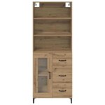 vidaXL Haut Armoire avec tiroir Chêne artisanal 69 5 x 34 x 180 cm