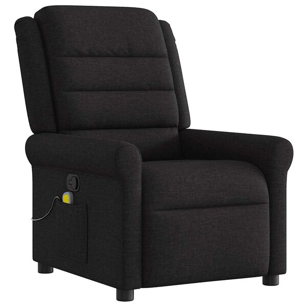 vidaXL Fauteuil de massage inclinable Noir Tissu