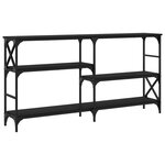 vidaXL Table console noir 150x29x76 5 cm bois d'ingénierie