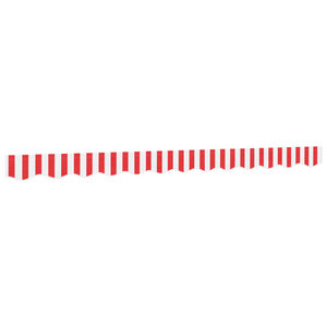 vidaXL Tissu de remplacement de cantonnière d’auvent rouge blanc 3 m