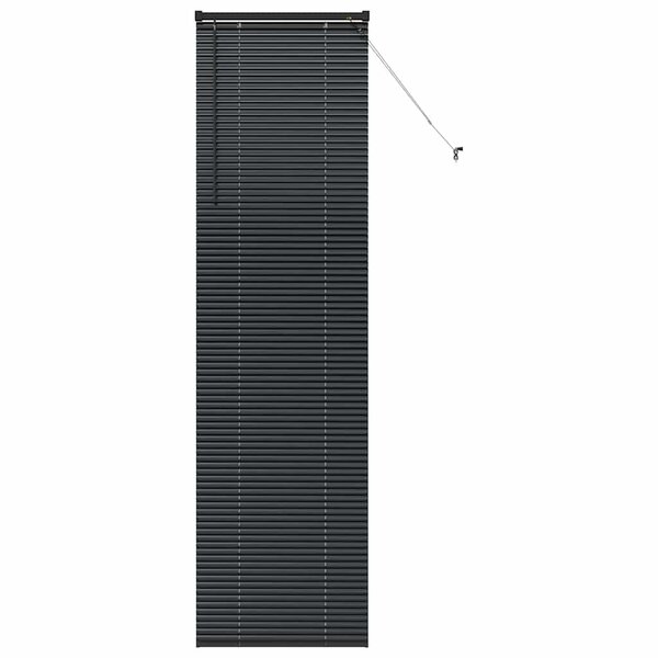 vidaXL Store de Fenêtre avec des rideaux Autre Noir 60 x 220 cm Aluminium
