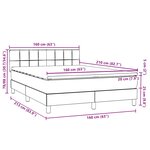 vidaXL Sommier à lattes de lit et matelas gris clair 160x210cm velours