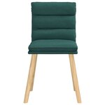 vidaXL Chaises à manger lot de 6 vert foncé tissu