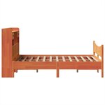vidaXL Cadre de lit sans matelas cire marron 135x190cm bois pin massif