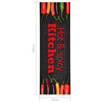 vidaXL Tapis de sol de cuisine lavable Hot&Spicy 60x180 cm