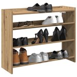 vidaXL Étagère à chaussures chêne artisanal 80x25x62cm bois ingénierie