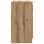 vidaXL Buffet avec tiroir chêne artisanal 71x35x65 cm bois ingénierie