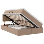 vidaXL Lit avec rangement et matelas Cappuccino 120 x 200 cm