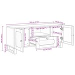 vidaXL Meuble TV Marron 105 x 33 x 46 cm Bois de mangue massif