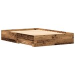 vidaXL Cadre de lit avec tiroirs avec tiroir Bois ancien 135 x 190 cm