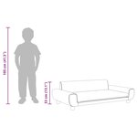 vidaXL Canapé pour enfants gris clair 100x54x33 cm velours