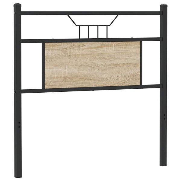 vidaXL Tête de lit de remplacement chêne sonoma 75 cm bois d'ingénierie et acier