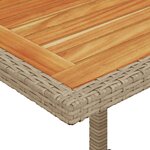 vidaXL Ensemble de bistro 3 Pièces avec coussins beige résine tressée