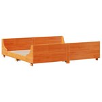 vidaXL Cadre de lit sans matelas cire marron 200x200cm bois pin massif
