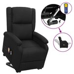 vidaXL Fauteuil de massage Noir Tissu