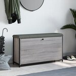 vidaXL Banc à chaussures tiroir rabattable sonoma gris 102x32x56 cm