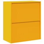 vidaXL Armoire de rangement Jaune moutarde 80 x 40 x 90 cm Acier