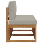 vidaXL 2 Pièce Sofa de milieu extérieur Bois d'Acacia Massif Naturel